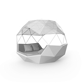 Уличная кровать Iglu с тканевым навесом