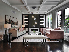 Люстра Carisa 5L черный/золотой D40