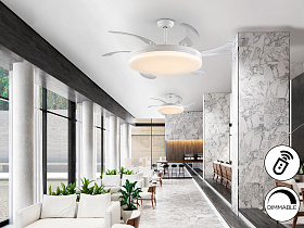 Vento Вентилятор потолочный со светодиодом белый D80/150 DIM