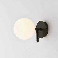 Бра Atom черное/белый плафон