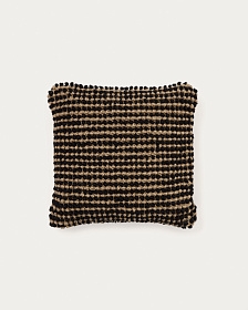 Чехол для подушки Sayen из черного джута 50 x 50 см