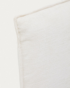 Изголовье кровати Jaira из белого шенилла со съемным чехлом для кроватей шириной до 160 см