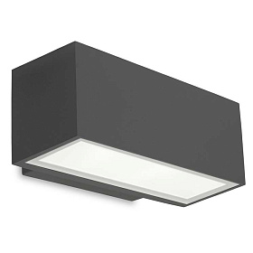 Уличный настенный светильник IP65 Afrodita 220mm LED 11.2W 3000K ON-OFF Темно-серый 1004Lm