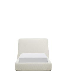 Кровать Martina со съемным чехлом из шенилла цвета экрю 90 x 200