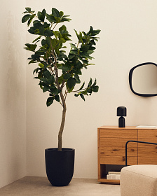 Ficus Искусственное дерево фикус в черном горшке 210 см