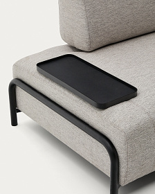 Диван 3-х местный Compo c маленьким подносом бежево-серый 