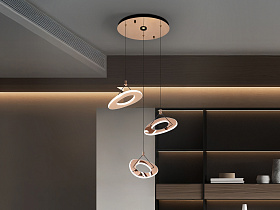 Mirena Люстра 3L розовое золото