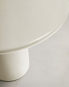 Журнальный столик Albanella из цемента с глянцевой белой отделкой Ø65 см