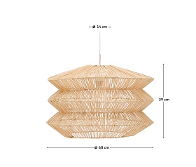 Dakit Абажур подвесного светильника из ротанга 60 x 40 см