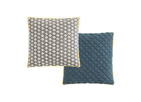 Подушка Silai светло-серый - синий 50x50