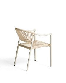 Уличный стул Livadia из бежевого алюминия и веревки