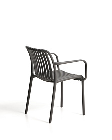 Уличный стул Isabellini из пластика графитового цвета