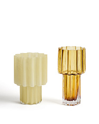 Желтая стеклянная ваза Cristila, 25 см