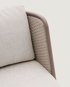 Уличное кресло Sedalis из алюминия и серо-коричневой веревки