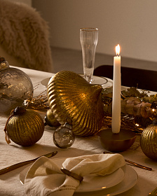 Подвесное украшение Raj из переработанного золотого стекла, 20 см