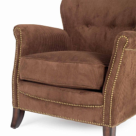 Коричневое вельветовое кресло Motto