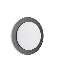 Потолочный светильник Novae из матовой стали с имитацией темного дерева 40 см