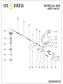 9412 Настенный светильник AFRICA