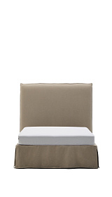 Jaira Кровать коричневого цвета со съемным чехлом для матраса размером 160 х 200