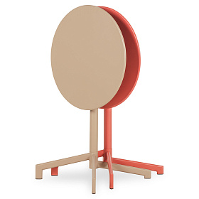 Круглый складной садовый стол Lianis цвета капучино