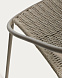 Стул уличный Atrani из стали и веревки цвета таупе