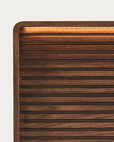 Изголовье Norlen из орехового шпона с темной отделкой и подсветкой 180 x 200 