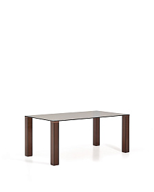 Стол Adularia из коричневого закаленного стекла 160 x 90 см