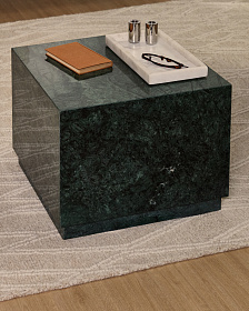 Приставной столик Sorein из черного мрамора 50 x 50 см
