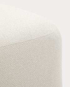 Пуф Martina из шенилла цвета экрю 123 x 85 см