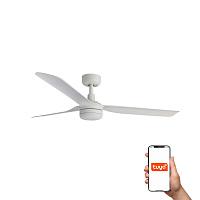 Потолочный вентилятор PUNT Ш1300MM белый 3 PALAS LED 18W TUYA