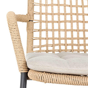 Плетеный стул Sanser с подлокотниками