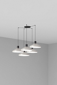 Серый подвесной светильник Kombo Ø40 5L