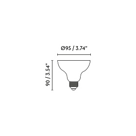 Лампочка LED E27 PAR30 10W 2700K 36º 633lm DIMMABLE