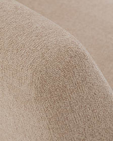 2-местный диван Amsen светло-коричневый с подлокотниками из шпона ореха