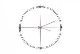 Настенные часы Delmori черный/хром/орех