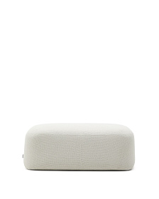 Пуф Martina из шенилла цвета экрю 123 x 85 см