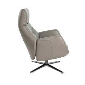 Вращающееся кресло 5092/KF-A001-M5655 кожаное с откидной спинкой