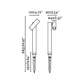 Темно-серая лампа на коле SPY 435