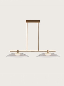 Подвесной светильник Betty C1338/2 золотой металл/прозрачное стекло