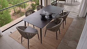 Стул обеденный RODONA BEIGE-CARBON