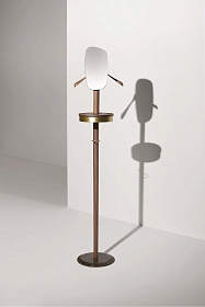 Вешалка напольная с зеркалом Momentos W орех / мрамор Emperador