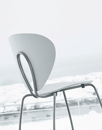 Стул GLOBUS POLYPROPYLENE - WHITE, основание SHINY CHROME