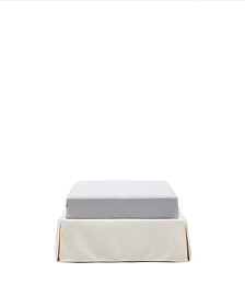 Основание кровати Jaira со съемным чехлом из белого шенилла для матраса 90 х 200 см