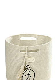 Корзина с листом бежевая 30*30*30