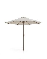 Бежевый зонт Milna со стальной конструкцией цвета таупе, диаметр 300 см