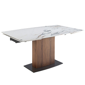Раздвижной обеденный стол 1133/DT966 из керамики в мраморной отделке