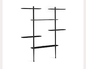 Стеллаж Axis 2 черный ясень