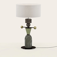 Настольная лампа Nuro коричневый мрамор с абажуром 801011/41