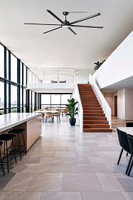 Потолочный вентилятор ROTTERDAM 25 XXL Ш2500MM черный 6P 32W LED 3000K