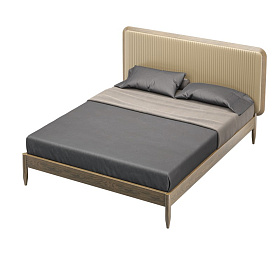 Кровать PATERNA шпон дуба W, кожа LE06 160x200